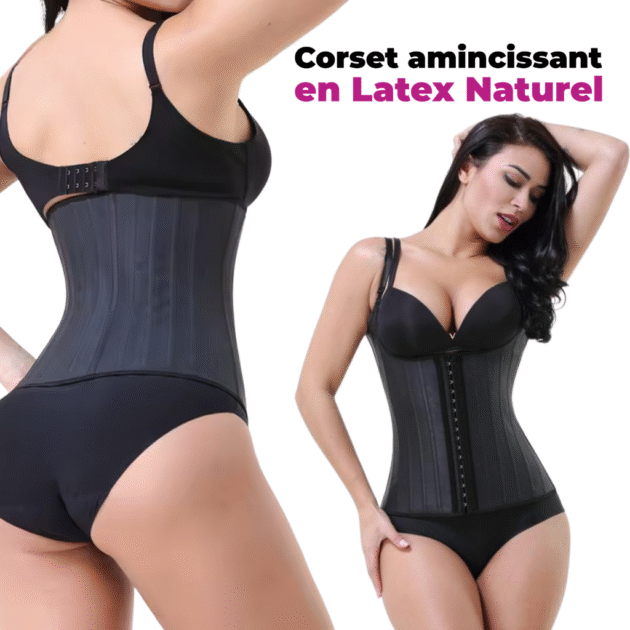 كورسيه حراري لشد الجسم – Corset Amincissant en Latex Naturel